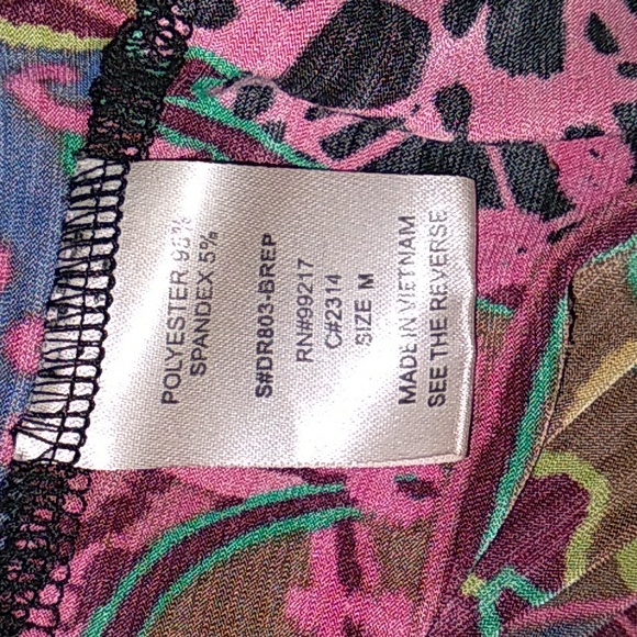 FUCHSIA PAISLEY EUC BOHEMIAN HALTER MAXI DRESS Body CENTRAL  SZ Medium - Picture 5 of 16